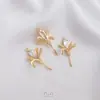 Pendente Flor de Zircônia Banhado a Ouro 14K que Preserva a Cor Pequeno Pingente de Flor Pingente para Brincos Colar Pulseira DIY Joias