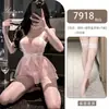 Piano Nocturno Lencería Coqueta Sexy Lunares Dulce Japonés Lazo Sirvienta Camisón Malla Uniforme Estilo Puro Deseo 7918
