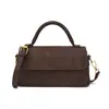 Bolso Casual tipo Baguette de Mano para Mujer 2025 Otoño Nuevo Lujo Accesible Color Contrastante Textura de Alta Calidad Bolso de Hombro Único Cruzado