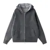 Cárdigan de lana con capucha y cremallera casual para hombre, suéter con capucha de punto para otoño e invierno, chaqueta suéter de moda de lujo ligero