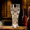 Copo de Vidro Espesso para Cerveja Artesanal, Copo de Vidro Decorativo de Alta Qualidade para Uso Doméstico, Copo de Grande Capacidade para Chope, Copo de Água