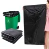Bolsa de Basura Grande Gruesa Negra Boca Plana al por Mayor Propiedad Sanitaria Calle Hotel Desechable Plástico Grande