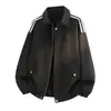 Nueva Chaqueta de Otoño e Invierno para Hombre con Cuello de Solapa, Chaqueta de Estilo Coreano de Moda, Ajuste Holgado con Tres Rayas, Usable por Ambos Lados, Disponible en Poizon
