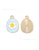 Huevo de Pascua Conejo Zanahoria Gota de Aceite Joyería Accesorios Colgante de Aleación DIY Llavero Cadena para Teléfono Adorno