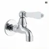 Grifo Retro Francés de Cobre Macizo de 1/2 pulgada para Lavadora, Baño, Fregadero para Trapeador, Caño de Apertura Rápida de Agua Fría Única, Plateado