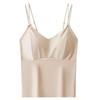 2024 Primavera e Verão Nova Costura Sexy Lace Costura Alça de Ombro Dupla Estilingue Interno Emagrecimento All-match Ice Silk Lindo Colete Traseiro para Mulheres