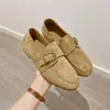 Zapatos Birkenstock con Hebilla Retro 2026 Otoño Nueva Versión Coreana Mocasines Versátiles Slip-On Zapatos de Mujer