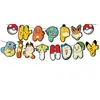 Nuevo Pin Bao Kemeng Pikachu Tema Decoración Fiesta Cumpleaños Suministros Banderín de Cumpleaños Decoración Fuente de Fábrica
