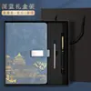 Caderno A5 Personalizável com Logo, Conjunto de Caixa de Presente Bloco de Notas Estilo Chinês, Lembrança, Caderno com Fivela Flor Janela Hot Stamping