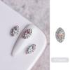 Broca de unha Internet Celebridade Explosiva Diamante Jóias Cor Mágica AB Liga Diamante Luz Luxo Super Flash Gota D'água Broca Quadrada Decoração de Unhas