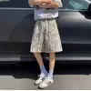 Shorts de Playa Americanos Rayados Tie-Dye para Hombre Verano Tendencia Seda de Hielo Secado Rápido Holgados Casual Deportivos Hasta la Rodilla