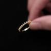 Desejo Venda quente S925 Sterling Silver Plated 14K Gold Platinum Diamond Coroa Muito Fina Requintado Pequeno Fresco Anel Feminino Japonês