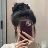 Accesorios para el Cabello de Satén Negro Calabaza Baja Pinza de Pelo con Lazo Clip para la Parte Posterior de la Cabeza de Mujer Artefacto para el Cabello Pinza Tocado para Mujer