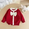 Otoño e Invierno Colocación Navideña Niñas Suéter Cuello Alto de Bola Coreano Hecho a Mano Lindo Conjunto de Vestido Tutú para Niñita