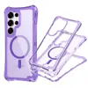 Nuevo de Fábrica Modelo Caliente Transfronterizo del Sudeste Asiático Adecuado para Samsung S25 Ultra Funda de Teléfono Móvil Magnética Transparente Tres en Uno