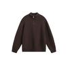 Ouswe Suéteres Retro Simples y de Alta Gama para Hombres y Mujeres Cárdigan de Media Cremallera Aspecto Adelgazante Pareja Ropa de Punto Otoño e Invierno Rm25