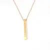 Collar Largo con Letras de Venta Caliente Transfronterizo Europeo y Americano Diseño de Nicho Acero Inoxidable de Lujo Ligero Collar con Colgante Grabado Venta al por Mayor