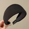 Diadema retro de corona alta para mujer, simple y elegante, diadema de ala ancha que no estrangula el cabello, accesorio para el cabello de moda estilo coreano