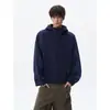 Top Deportivo de Marca de Moda Rayas Otoño Holgado Oversize Pareja Mujer Talla Media Estilo Perezoso Sudadera con Capucha y Cremallera Hombre