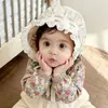 Gorro para Bebé para Primavera y Otoño, Estilo Delgado, Gorro de Princesa Reversible para Niña Pequeña, Gorro Protector de Orejas para Bebés, Gorro con Estampado para la Cabeza
