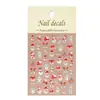 Redanco5D Embutido Ins Popular Adesivos de Nail Art Quente Prata e Ouro Boneco de Neve de Natal Adesivos Estéreo para Unhas He1542