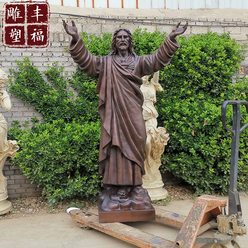 铜人物耶稣雕塑