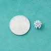 Prata Pura 999 Vintage 3D Flor Dura de Prata Contas Espaçadoras Flor de Pessegueiro Fio de Miçangas DIY Pulseira de Cristal Acessórios de Prata Materiais
