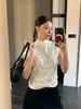 Suéter de Tricô Delicado com Gola Meia-Alta e Mangas Bufantes Linha A para Mulheres, Top Versátil em Cor Sólida Emagrecedor 0547