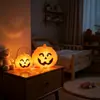 Cara de Fantasma Linda Cubo de Calabaza Brillante Accesorios para Exhibición de Ventana de Mercado de Halloween Colección de Arte Interactivo Padre-Hijo Lámpara Pequeña