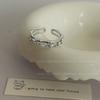 Amor Simple ~ anillo abierto de bambú para mujer diseño nicho ins 2023 nuevo anillo simple de circonita