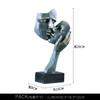 [Oferta especial] Silêncio estilo europeu é ouro escultura de rosto ornamentos de resina amantes amor arte abstrata decorações