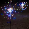 Fios de luzes de fogos de artifício movidos a energia solar para pátio externo, jardim, gramado, luzes de dente-de-leão, decoração de ambiente, atacado da fábrica de luzes