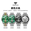 Reloj Marca Weibaolong Modelo Nuevo con 8 Diamantes Reales, Reloj Mecánico Multifuncional Totalmente Automático, Reloj para Hombre Resistente al Agua
