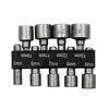 14 Piezas 9 Piezas combinación fuerte llave de vaso mango hexagonal funda de tornillo inserción para taladro neumático de viento