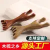 Atacado de Fábrica Sandália de Ouro Chifre de Sândalo Pente de Meridianos Pente de Massagem na Cabeça Em Estoque Homens e Mulheres Gua Sha Terapia Capilar Pente de Massagem Meridianos