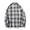 2024 Nueva Camisa de Manga Larga a Cuadros para Hombre Estilo Japonés Casual Holgada Moderna Camisa Juvenil Top para Hombre