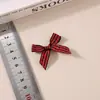 Laço de Fita Xadrez Escocês de 3 Pontos Acessório DIY para Roupas, Acessórios de Boneca, Xadrez Estilo Chanel