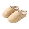 Pantuflas de algodón cálidas de plumón para mujer, otoño e invierno, engrosadas, para exteriores, nuevo estilo 2026, forradas de felpa, para el hogar, antideslizantes, impermeables, pantuflas de algodón de invierno