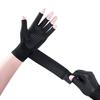 Luvas de Meio Dedo com Fibra de Cobre para Pressão Transfronteiriças para Homens, Esportivas de Silicone Antiderrapantes para Atividades ao Ar Livre, Fitness, Ciclismo, Luvas com Tela Sensível ao Toque, Feitas Sob Medida