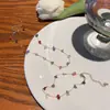 "Encontrando o Arco-Íris" Colar de Pedra Colorida Cubo Dopamina - Acessório de Verão Doce e Delicado, Corrente de Clavícula Versátil para Camadas