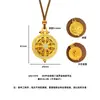 Colgante Antiguo de Flor de Peonía Chapado en Oro con Pedrería, Cadena para Suéter de Flor de Peonía Riqueza y Prosperidad para Mujeres, Venta al por Mayor