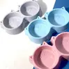 Tigela dupla para pet para beber e comer, tigela para pet fofa tudo-em-um, tigela para gato, tigela para cachorro, suprimentos para pet