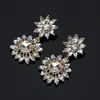 Joias Yufei Joias de ouvido coreanas Brincos de cristal flor coreana joias atacado E128