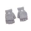 Venta Directa de Fábrica Guantes de Invierno Multifuncionales para Mujer con Cubierta Flip de Medio Dedo Cálidos y Lindos de Felpa de Coral Guantes para Teclado de Medio Dedo con Cubierta Flip