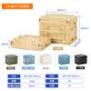 Caja de almacenamiento plegable de 20L con puerta lateral, caja de almacenamiento, armario de acabado para respaldo de coche, caja de plástico para almacenamiento de refrigerios de picnic