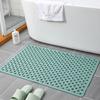 Tapete Antiderrapante para Banheiro com Ventosas, Design Espesso com Furos para Drenagem, Tapete de Chão Ecológico para Banho e Chuveiro, Tapete Antiderrapante