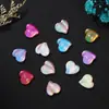 Nuevas Decoraciones de Cristales para Uñas con Forma de Corazón de Durazno Mocha de Fondo Plano, Decoraciones de Uñas Iridescentes Portátiles para DIY