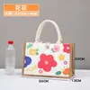 Bolsas Tote de Lona em Estoque para Atacado, Bolsas de Mão Simples de Linho Ecológicas, Sacolas de Lona Estampadas Promocionais