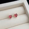 Lo real es muy pequeño, simple y pequeño, moda para estudiante que va al trabajo, micro incrustado de circón, todo combina, chapado en oro de 14K, pendientes de fábrica