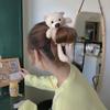 Lindo conejo de peluche rojo de Internet, oso, dulce paquete de pelo, cabeza de cuerda, bola, banda de goma, accesorios para el cabello, tocado de mujer, venta al por mayor